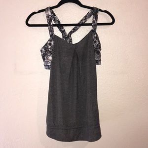 Lululemon Racerback Tee with Bra Size 6